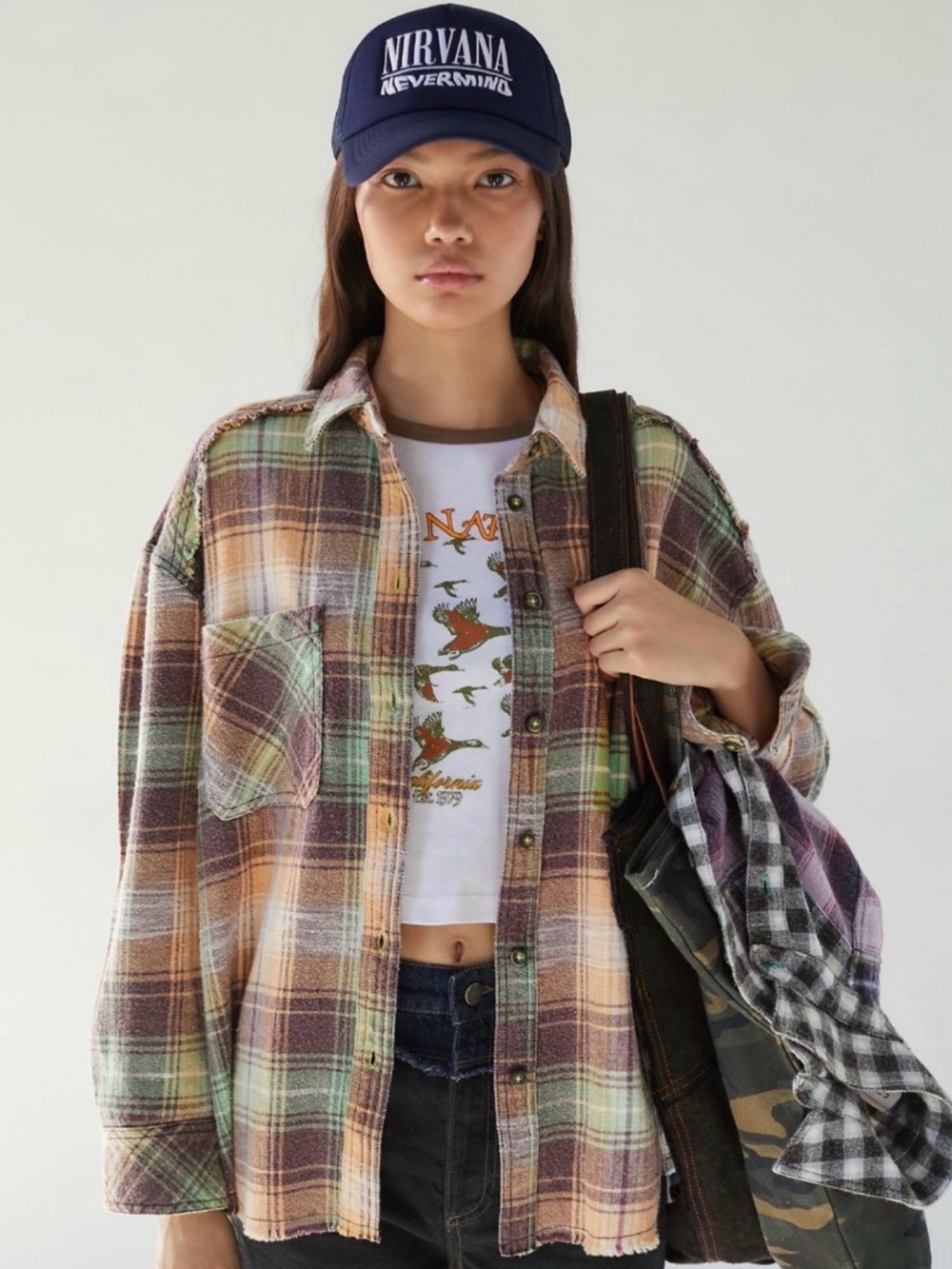 EUC BDG Andy Flannel Distressed Button-Down Shirt